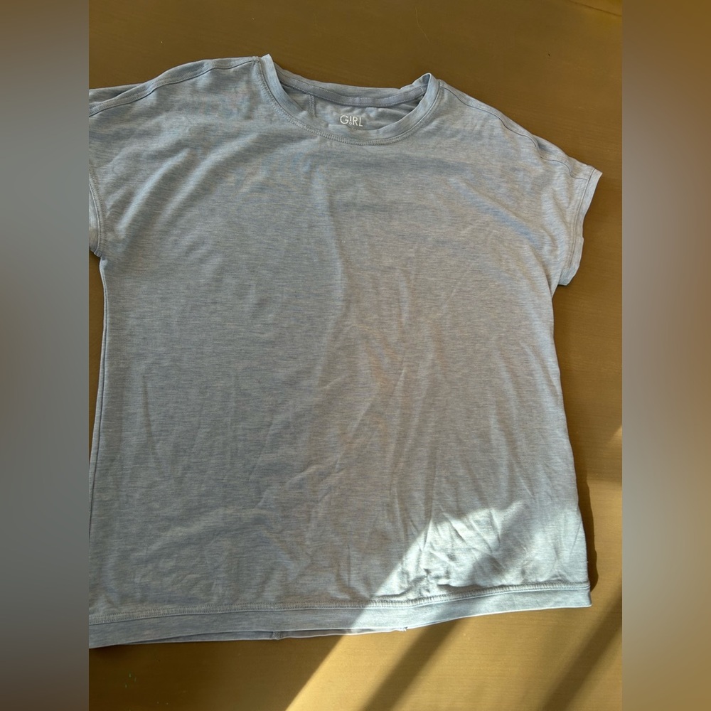 Athleta Girl basic blue athletic shirt